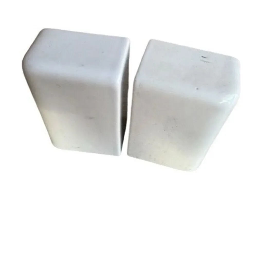 Vintage White Ceramic Rectangular 1950’s Salt & Pepper Shakers